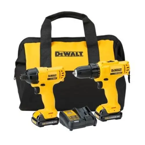Kit Parafusadeira / Furadeira 12V 2BAT + Carregador Bivolt + Bolsa - DCK199C2-BR - Dewalt - Elétricas