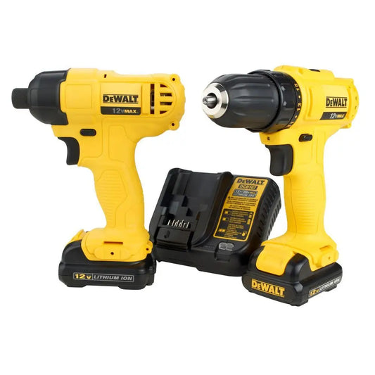 Kit Parafusadeira/Furadeira 3/8’’ + Parafusadeira de Impacto 1/4’’ + Maleta - Dewalt - Elétricas