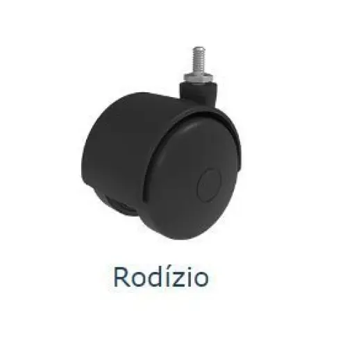 KIT RODÍZIO GIRATÓRIO S/ TRAVA 50MM 35kg (LINK) - KIT 4UN. - PRETO - Acessórios