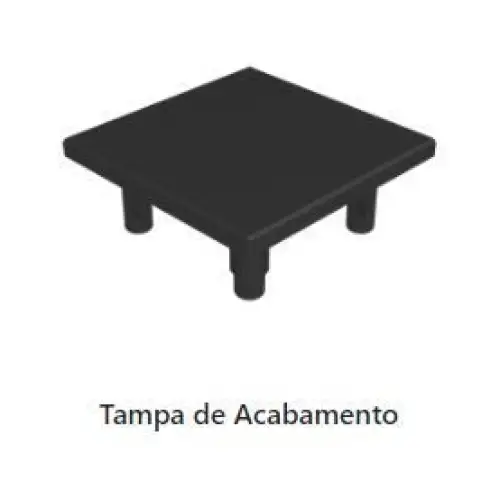 KIT TAMPA ACABAMENTO (LINK) 4 UN. - CHAMPAGNE CLARO/SPE INOX - Acessórios
