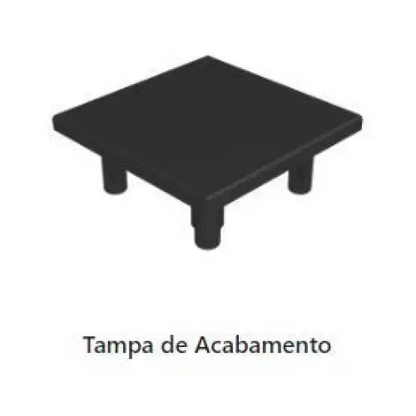 KIT TAMPA ACABAMENTO (LINK) 4 UN. - CHAMPAGNE CLARO/SPE INOX - Acessórios