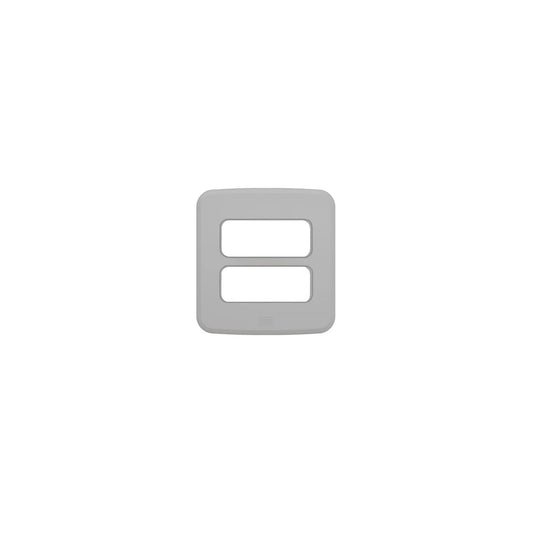 Miniplaca Para Tomada/ Interruptor 2 Posições Cinza - Embutir WEG