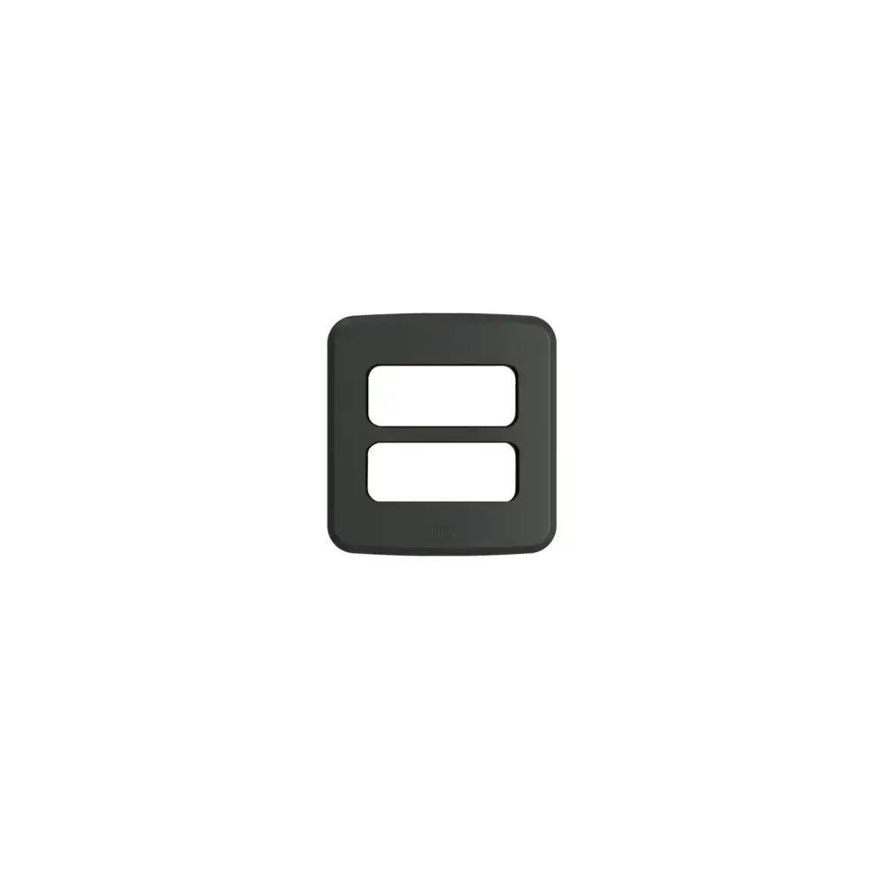 Miniplaca Para Tomada/ Interruptor 2 Posições Preto - Embutir - Placas