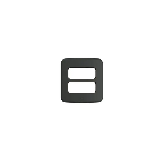 Miniplaca Para Tomada/ Interruptor 2 Posições Preto - Embutir - Placas