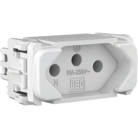 Módulo Tomada de Energia 3 Pontas Branco - 20A/250V - 13203148 WEG