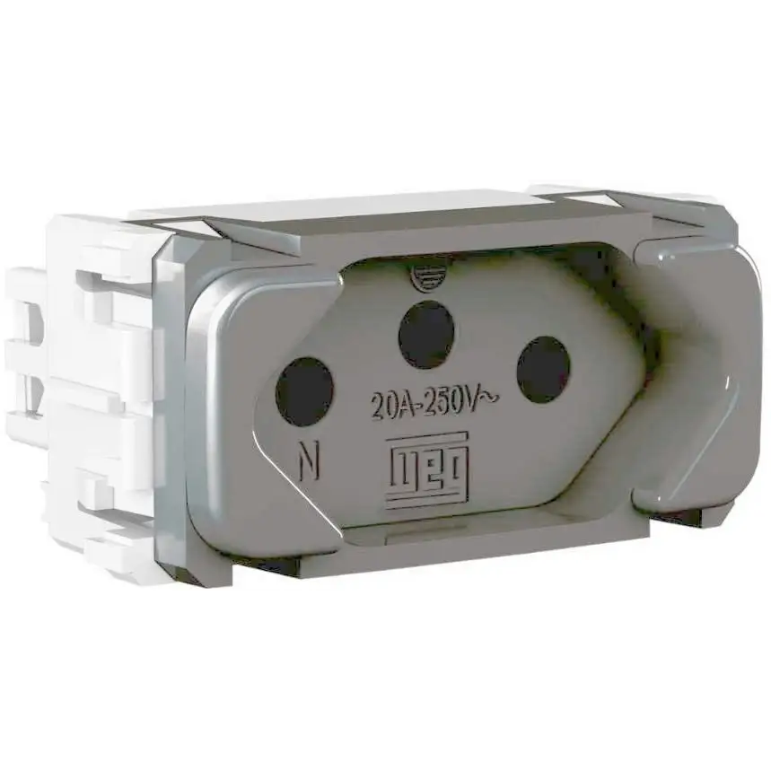 Modulo Tomada de Energia 3 Pontas Cinza - 20A/250 - 14982914 - Interruptores