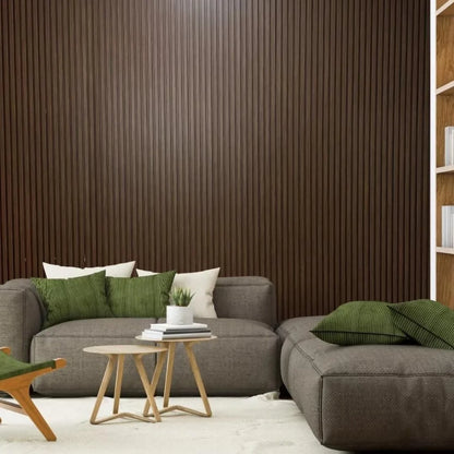 Ripa Ipê Escuro Para Painel Ripado | 2,8 m X 30 mm X 16mm | 2 Unidades - Painel