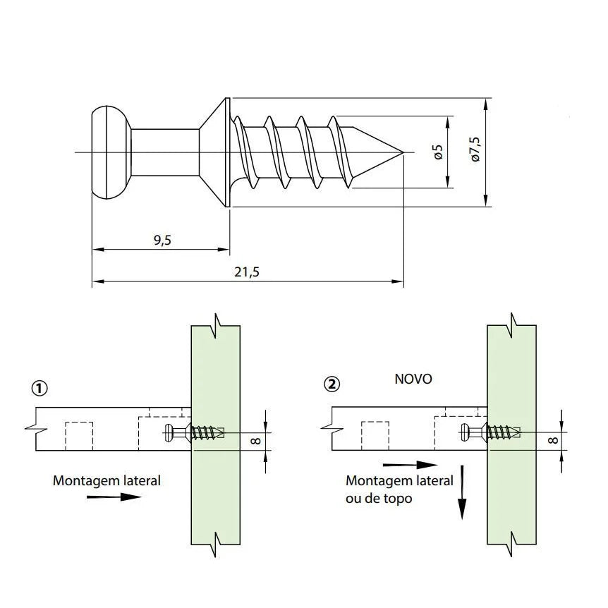 Parafuso Fa/Fb 1/4 ’ Com Ponta - Fixadores