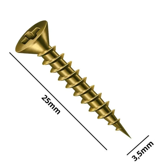 Parafuso Phillips Chipboard 3,5x25mm | Cabeça Chata | Bicromo | Pct. com 1000 CISER