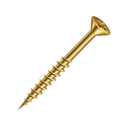 Parafuso Phillips Chipboard 5x60mm | Cabeça Chata | Bicromatizado | Caixa c/ 200 - Fixadores