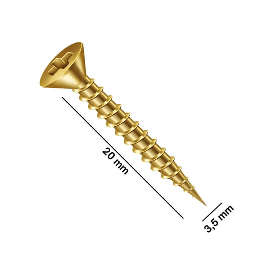 Parafuso Phillips Fixer 3,5x20mm | Cabeça Chata | Bicromo | Pct. com 20 - Fixadores