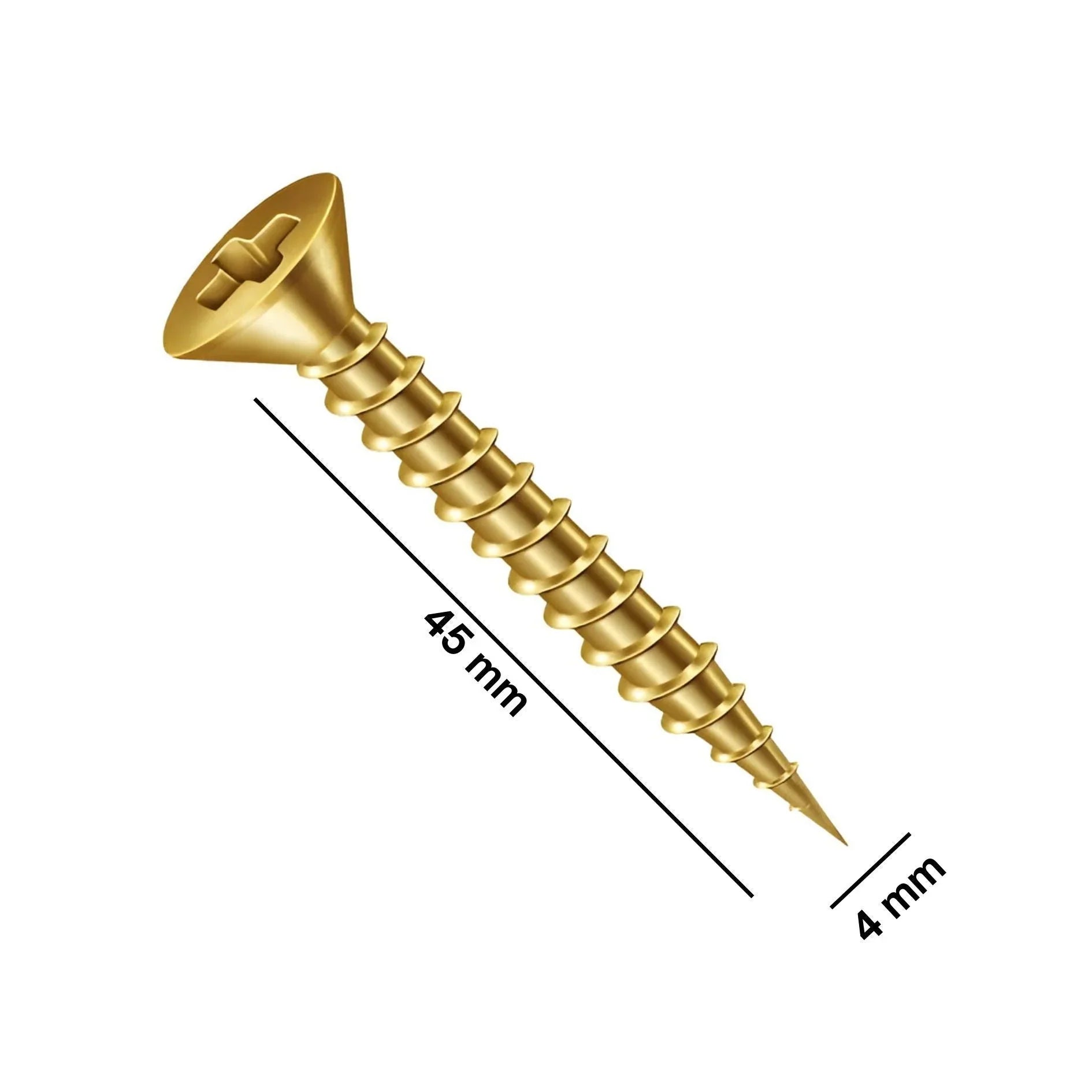 Parafuso Phillips Fixer 4x45mm | Cabeça Chata | Bicromo | Pct. com 300 - Fixadores