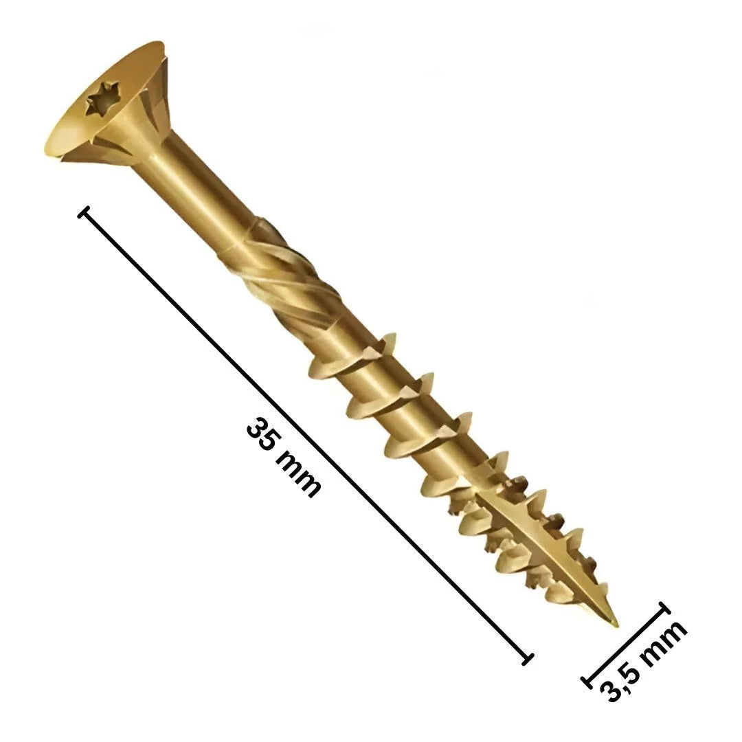 Parafuso Superfixer Torx T10 3,5 x 35 mm Amarelo Pacote 500 Sem Categoria