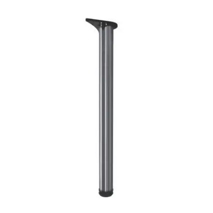 PÉ DE MESA TN 60x730 CROMO ESCOVADO - CX/4UN - 8G127TN04730504 - Pés e Rodízios