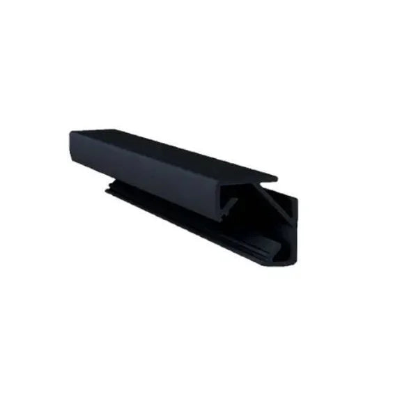 Perfil Canaleta para LED Canto 45° | RM-329 | Anodizado Preto | 3 Metros - Perfis