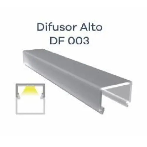 Perfil Difusor Df-003 - Barra 3 Metros - Alto - 01 Unidade - Rometal - Perfis