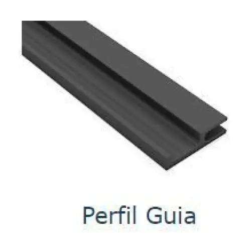PERFIL GUIA PVC MULTI - PRETO - BARRA 3 METROS - 01 UNIDADE - Perfis