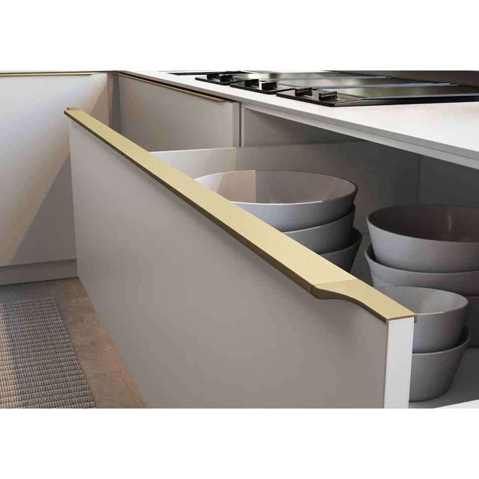 Puxador Facetato RM 183 Alumínio Dourado Fosco Resistente - Sem Categoria