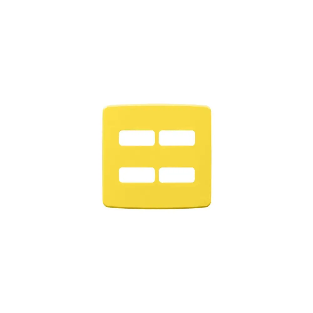Placa 4X4’’ 4 Posições (2 + 2 Distanciadas) Compose Amarelo - 13208241 - Placas