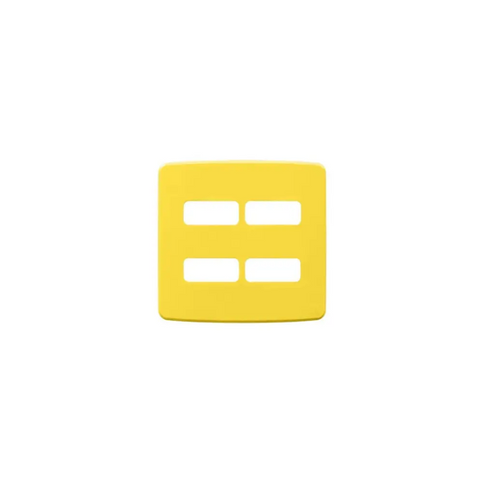 Placa 4X4’’ 4 Posições (2 + 2 Distanciadas) Compose Amarelo - 13208241 - Placas