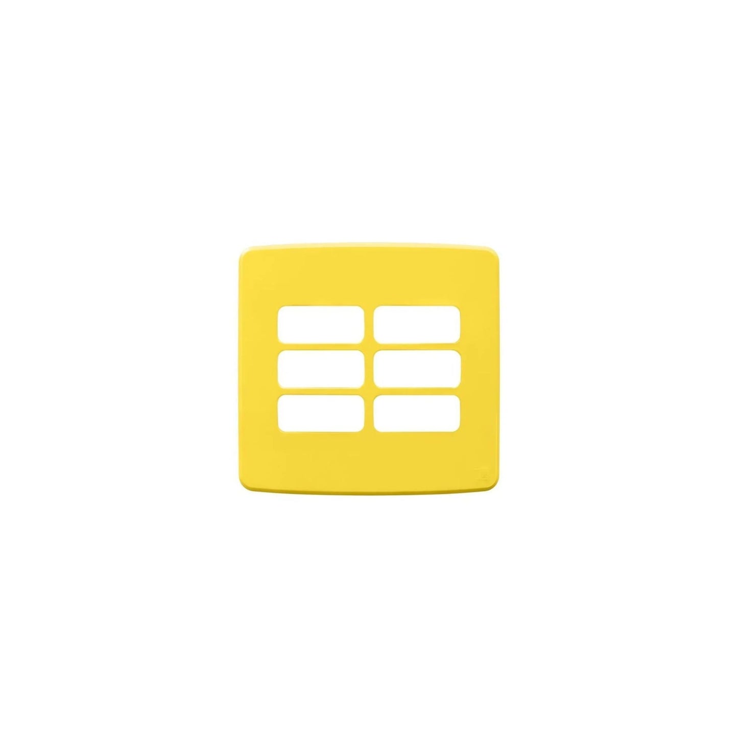 Placa 4X4’’ 6 Posições Compose Amarelo - 13208264 - Placas