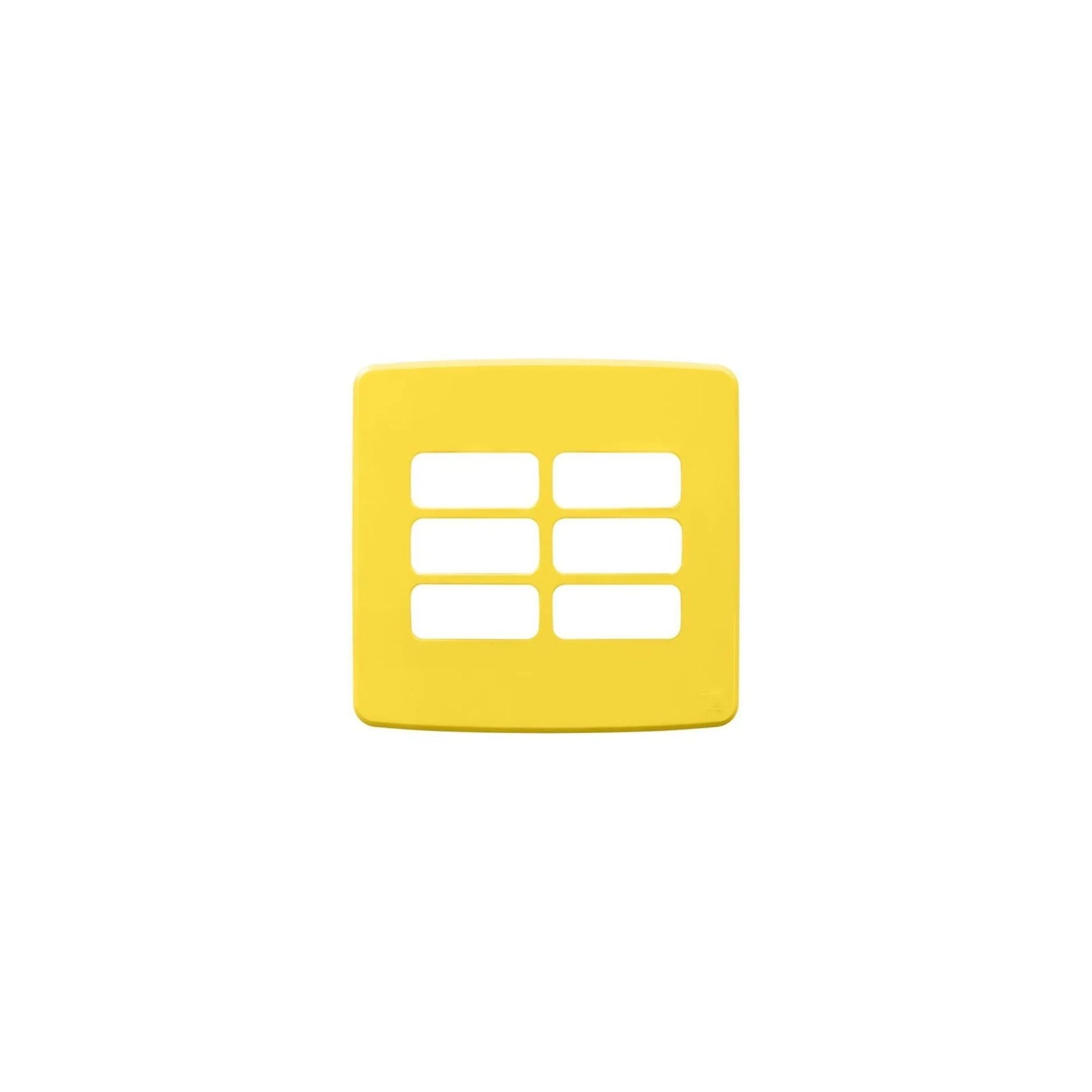 Placa 4X4’’ 6 Posições Compose Amarelo - 13208264 - Placas