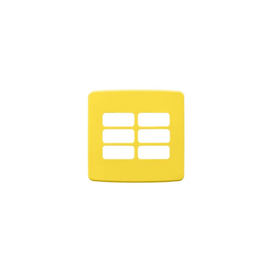Placa 4X4’’ 6 Posições Compose Amarelo - 13208264 - Placas