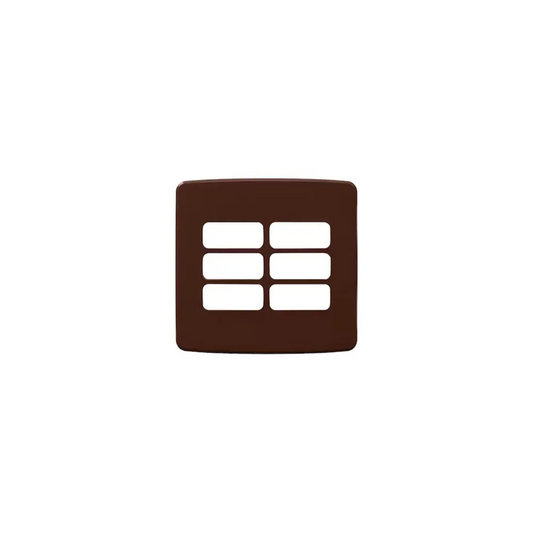 Placa 4X4’’ 6 Posições Compose Marrom - 13208264 - Placas