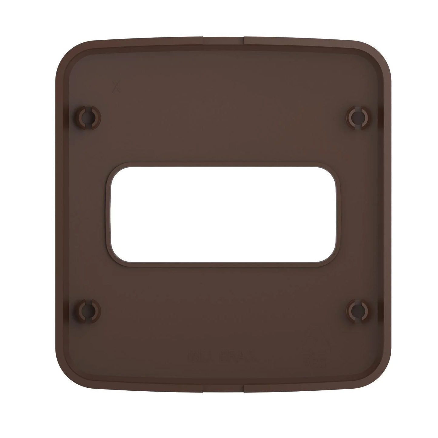 Placa Para Tomada/Interruptor 1 Posição Marrom - Embutir - 13877288 - Placas