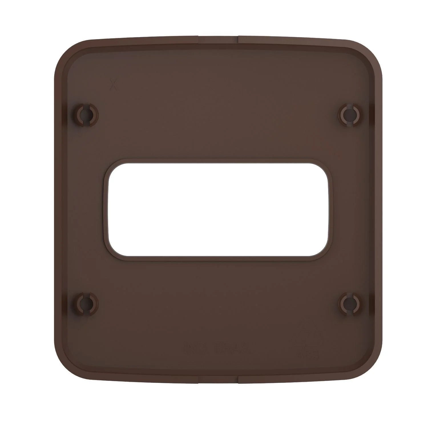 Placa Para Tomada/Interruptor 1 Posição Marrom - Embutir - 13877288 - Placas