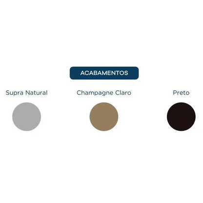 PONTEIRA BAIXA P/ PERFILED PE-329 SOBREPOSTO - CHAMPAGNE CLARO - 01 UNIDADE - Acessórios