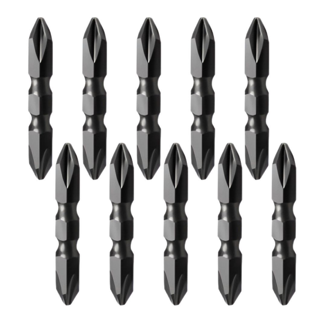 Ponteira Dupla Phillips Magnética Chave 2 - 1/4x45mm - Pacote Com 10 | Ciser - Ponteiras