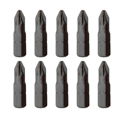 Ponteira Pozidrive Chave 2 - 1/4’’x25mm Polido - Pacote Com 10 | Ciser - Ponteiras