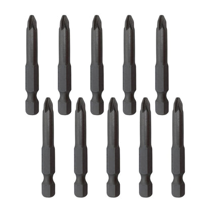 Ponteira Pozidrive Chave 2 - 1/4’’x50mm Polido - Pacote Com 10 | Ciser - Ponteiras