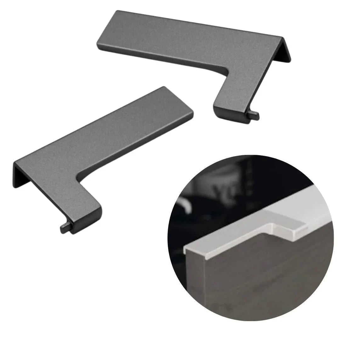 Ponteira Puxador Facetato 18mm PE-183 | R7018 | Titânio | Par - Acessórios