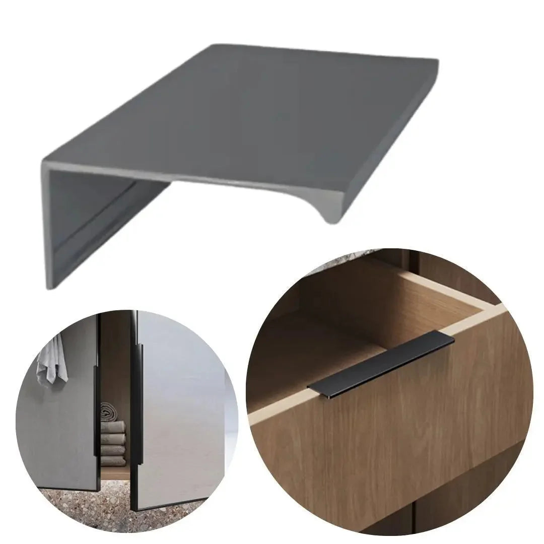 Puxador Alça de Sobrepor 100mm | Titânio Fosco | Cielo RM-378 ROMETAL