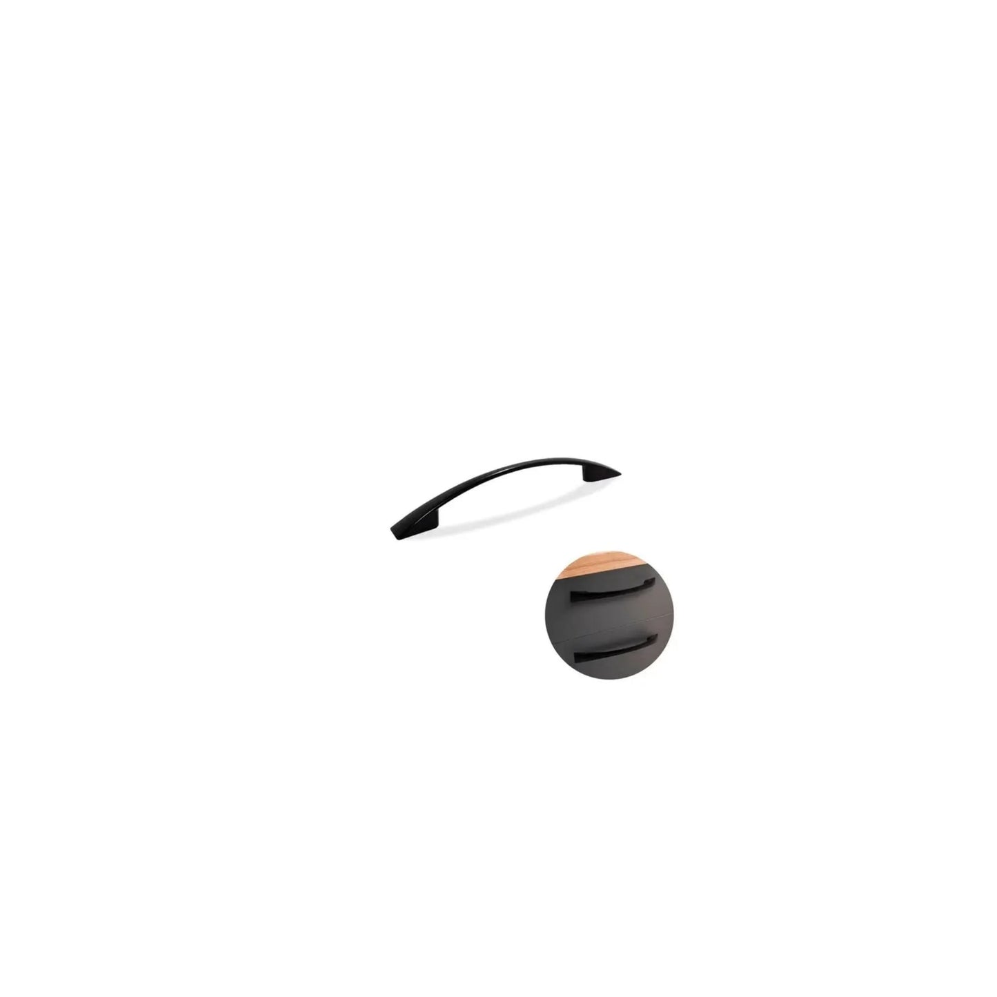 Puxador Fox 96mm - Preto Fosco GRUPPA