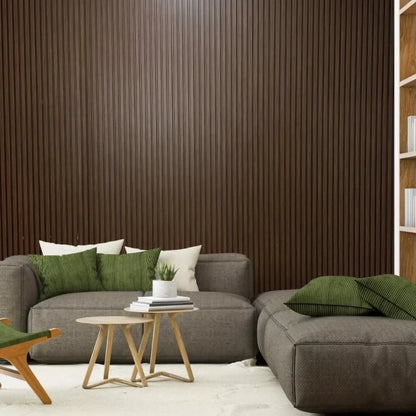 Ripa Ipê Escuro Para Painel Ripado | 2,8 m X 30 mm X 16mm | 2 Unidades - Painel