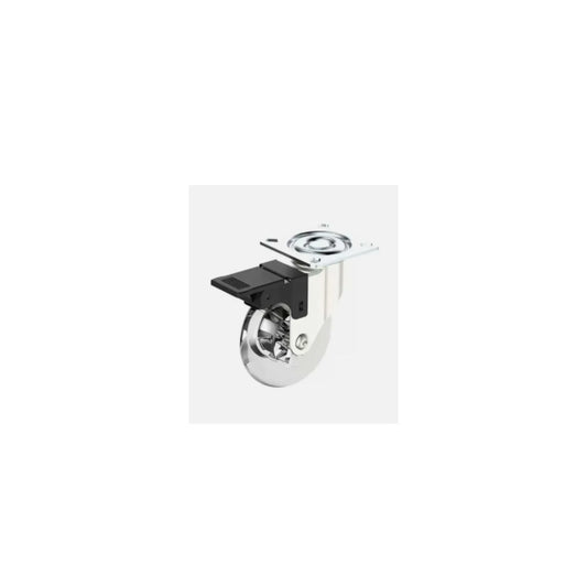 Rodizio Pu Cristal 75mm C/Freio - 21725 - GMET METALNOX