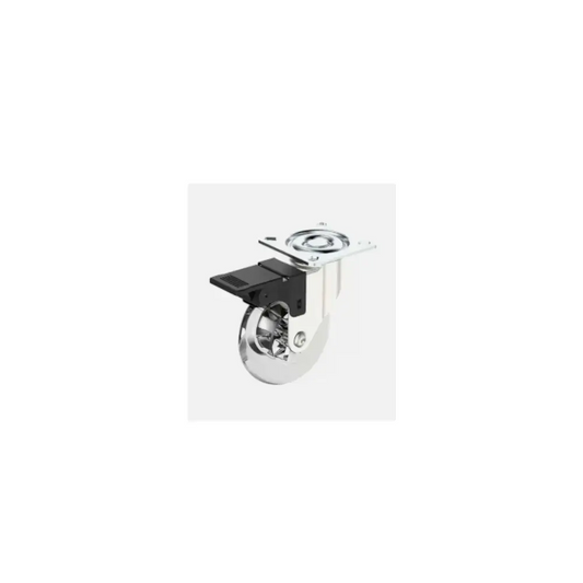 Rodizio Pu Cristal 75mm C/Freio - 21725 - GMET METALNOX