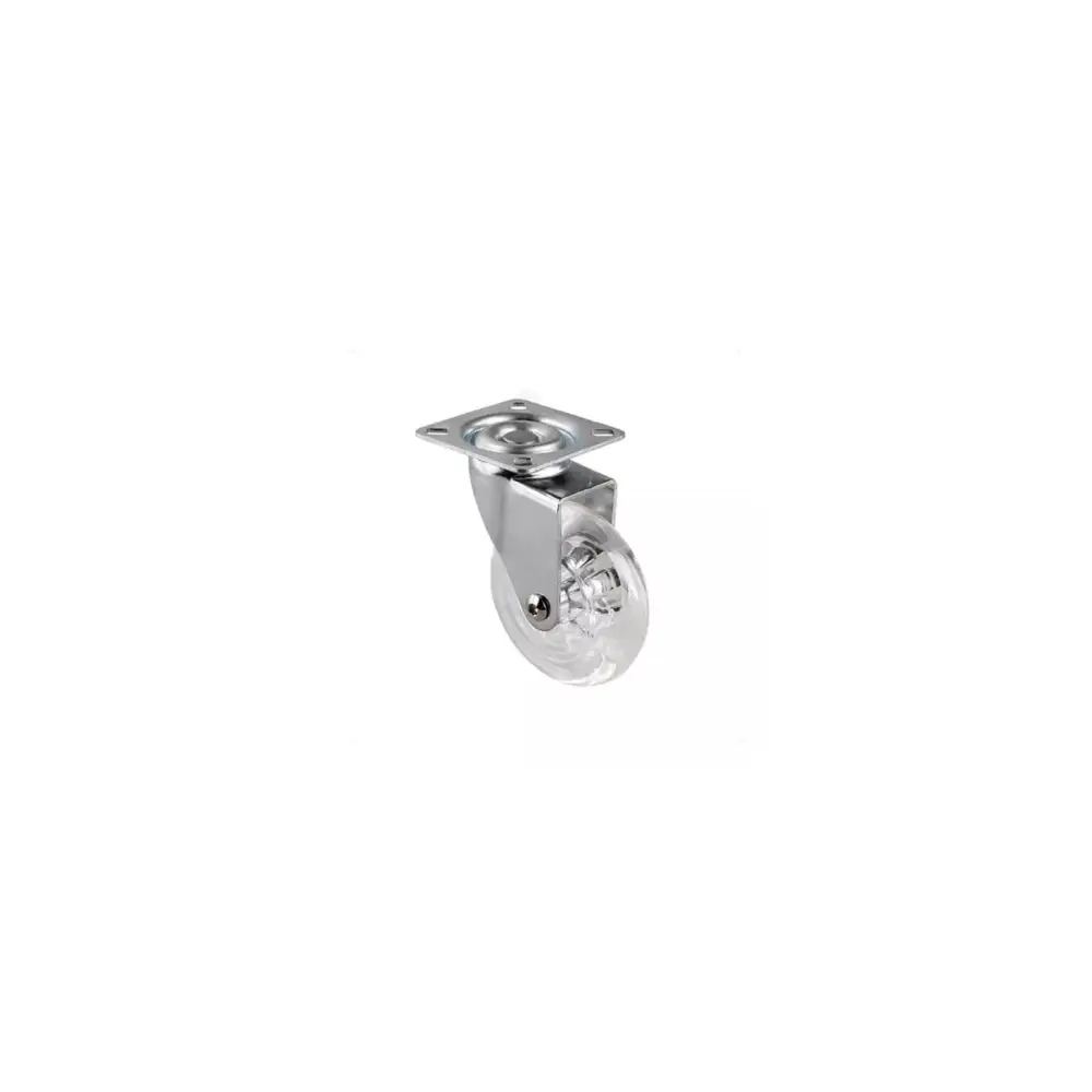 Rodizio Pu Cristal 75mm S/Freio - 21726 - GMET METALNOX