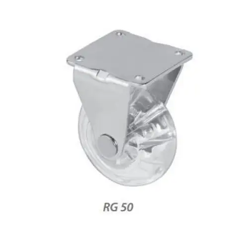RODIZIO TN GEL RG50 INCOLOR CROMADO FIXO 40KG - 01 UNIDADE - Fixadores