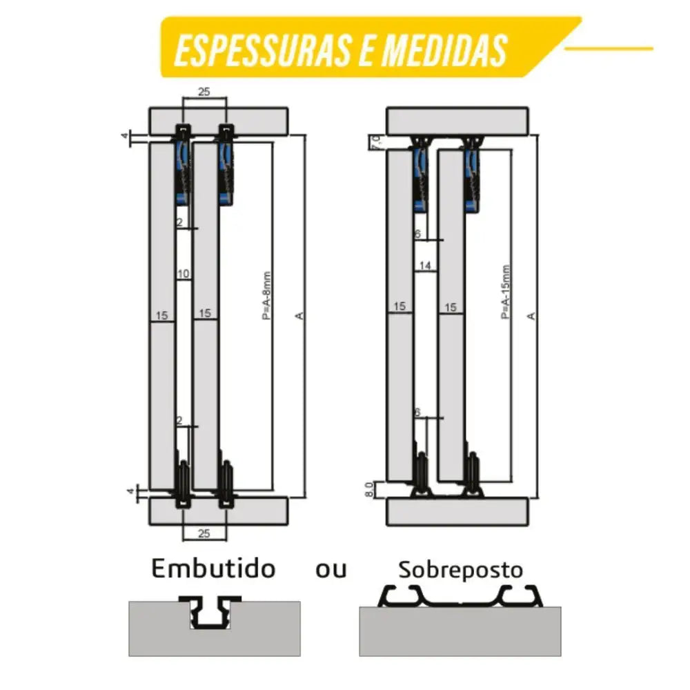 Roldana para Porta Deslizante JP25 | 30Kg | Joelini - Sistemas Deslizantes