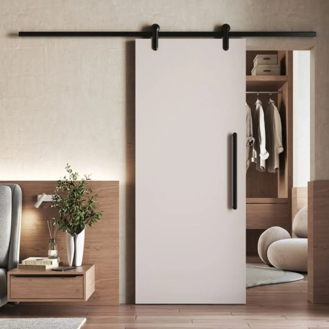 Sistema Deslizante Evo | p/ 1 Porta de 40 a 60Kg | Preto | Barra 3 metros - Sistemas Deslizantes