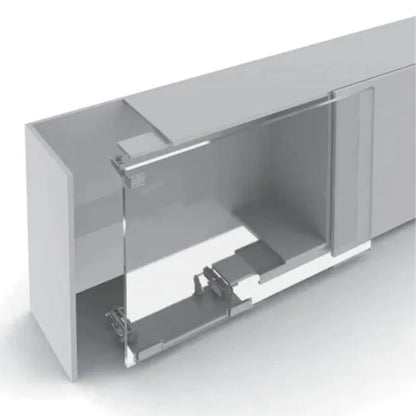 Sistema Deslizante Coplanar C-800S 2 Portas | 2400mm | 15Kg - Sistemas Deslizantes