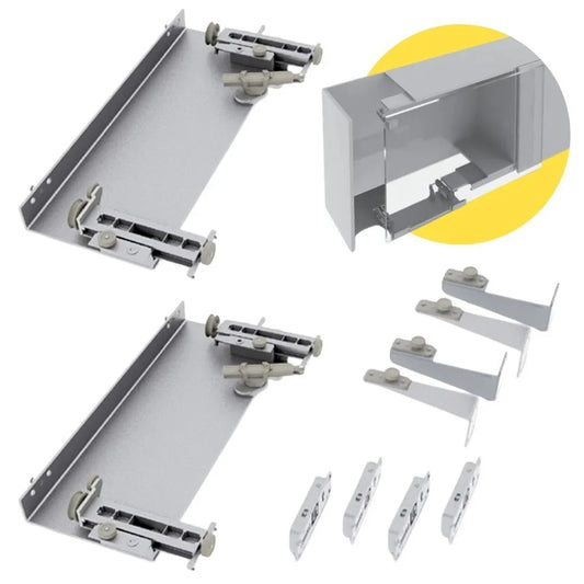 Sistema Deslizante Coplanar C-800S 2 Portas | 2400mm | 15Kg - Sistemas Deslizantes