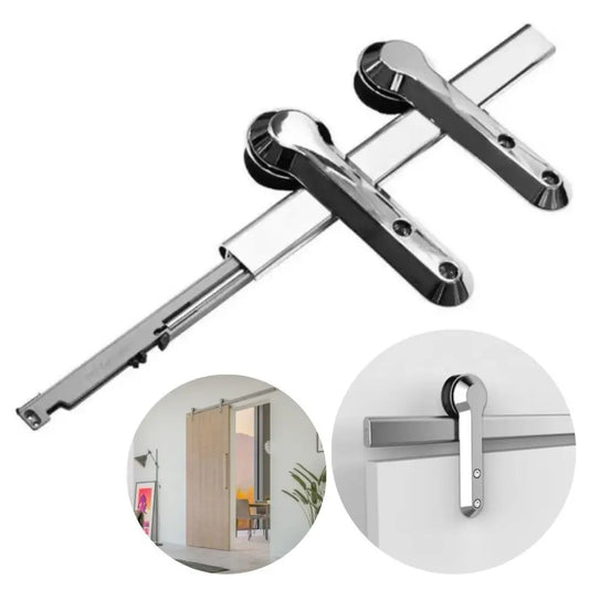 Sistema Deslizante Evo | p/ 1 Porta de 15 a 40Kg | Cromo Brilho | Barra 3 metros - Sistemas Deslizantes