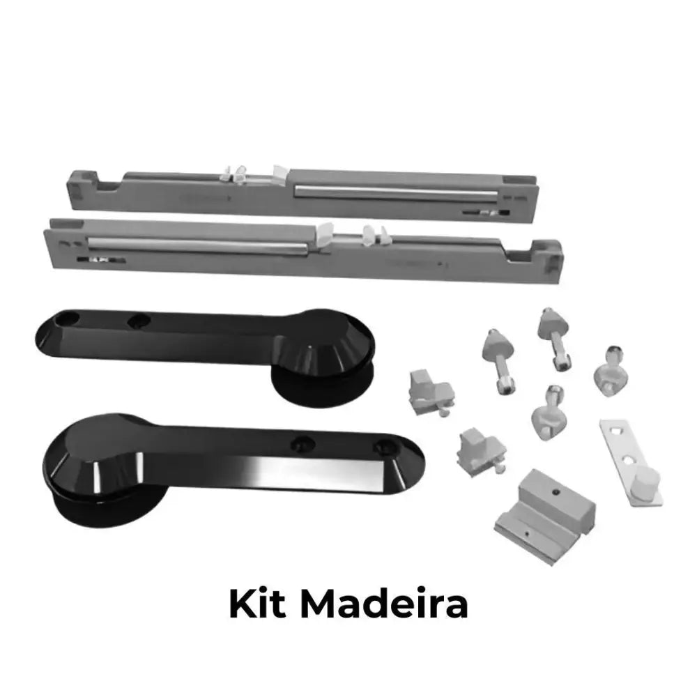 Sistema Deslizante Evo | p/ 1 Porta de 15 a 40Kg | Preto | Barra 3 metros - Sistemas Deslizantes