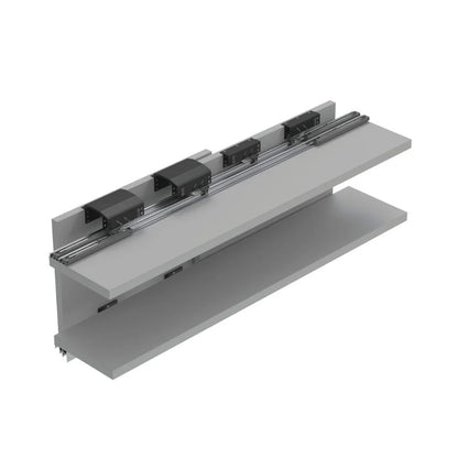 Sistema Para Porta de Correr Dominus 2 Portas | Top Médio | 50Kg - Sistemas Deslizantes