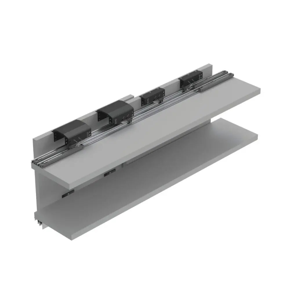 Sistema Para Porta de Correr Dominus 3 Portas | Top Médio | 50Kg - Sistemas Deslizantes